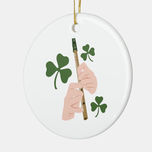 Tin Whistle Keramisch Ornament (Links)