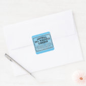 Tin Whistle License Square Sticker (Envelop)