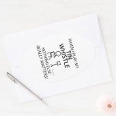 Tin Whistle niets anders telt Ovale Sticker (Envelop)