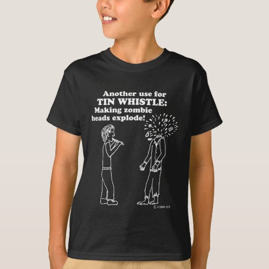 Tin Whistle Zombie Explode T-shirt (Voorkant)