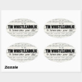 Tin Whistleaholic Life Oval Sticker (Vel)