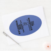 Tin Whistles verbood ovaal Sticker (Envelop)