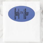 Tin Whistles verbood ovaal Sticker (Tas)