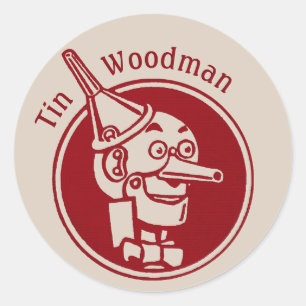 Tin Woodman (Tin Man) Face CC0897 Wonderful Wizard Ronde Sticker