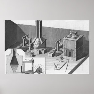 Tin workshop, gegraveerd door Benard, Robert Poster