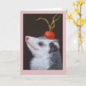 Tina de opossum-kaart kaart (Gele Bloem)