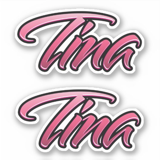 Tina faded pink Aufkleber Sticker Stickerset (Voorkant)