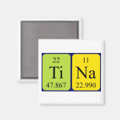 Tina periodieke table name magnet (Voorkant / Achterkant)