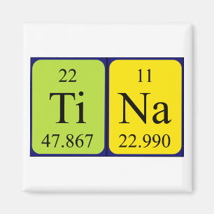 Tina periodieke table name magnet