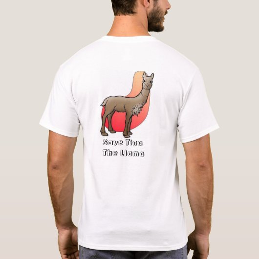 Tina the Llama T-shirt (Achterkant)