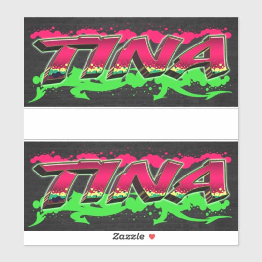 Tina Vorname Name Graffiti Aufkleber Sticker (Vel)