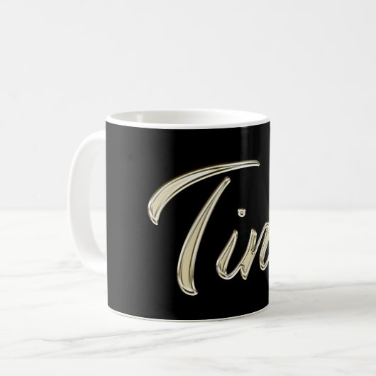 Tina white gold Handwriting Tasse Kaffeetasse Koffiemok (Voorkant links)