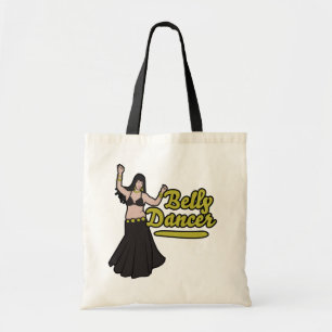 Tinah Yellow en Black Belly Dancer Design Tote Bag