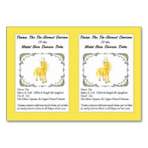 Tinam De Tin-Horned Eenhoorn Trading Kaart-