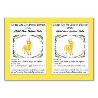 Tinam De Tin-Horned Eenhoorn Trading Kaart- Kaart