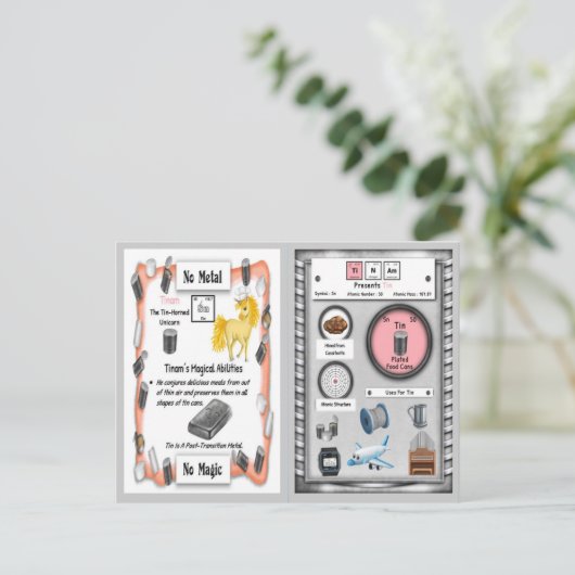 Tinam - Tin Horn Unicorn Game Kaart (Staand voorkant)