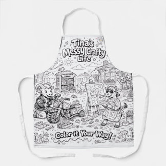 Tina's Messy Crafty Life -Apron, M-  #PCF Schort