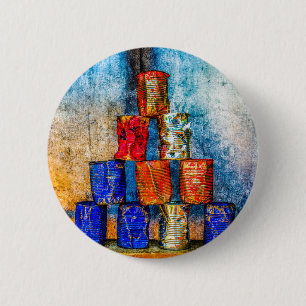 Tinblikjes - na de lunch ronde button 5,7 cm