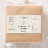 Tinctuur 4oz Olie Druppelaar Logo Fles Etiket (Insitu)