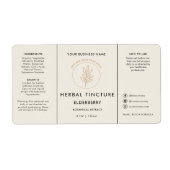Tinctuur 4oz Olie Druppelaar Logo Fles Etiket (Voorkant)