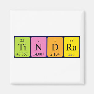 Tindra periodiek table name magnet