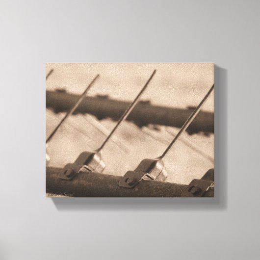 Tine to Rake in Sepia Canvas Afdruk (Voorkant)