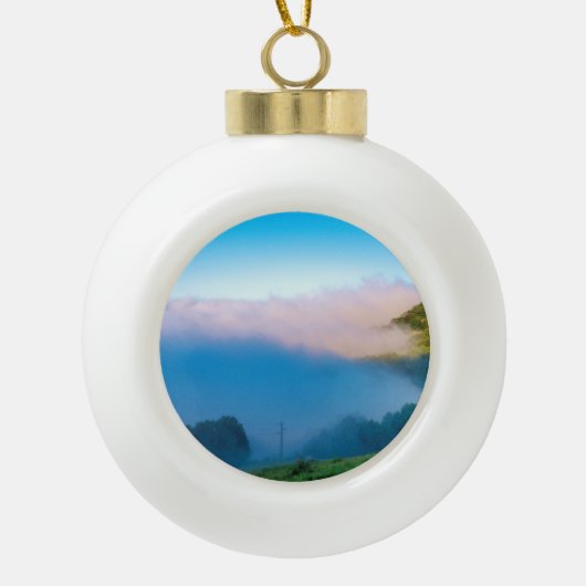 Tineo Keramische Bal Ornament (Voorkant)