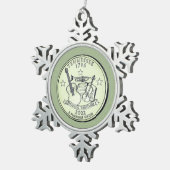 Tinessee State Quarter Tin Sneeuwvlok Ornament (Rechts)