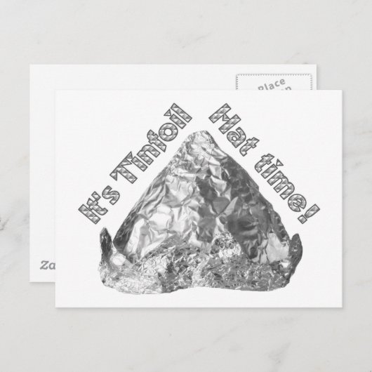 Tinfoil Pet Tijd Briefkaart (Voorkant / Achterkant)