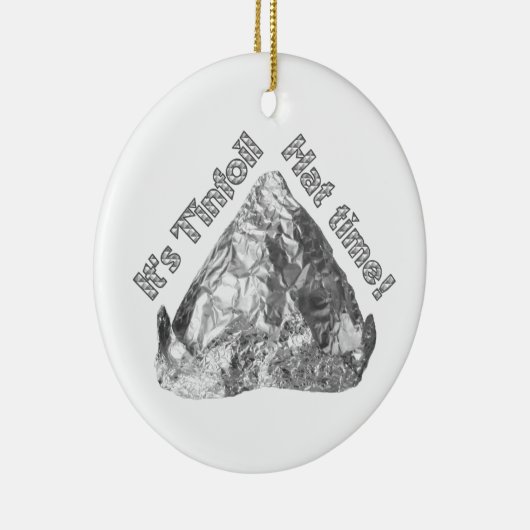 Tinfoil Pet Tijd Keramisch Ornament (Rechts)