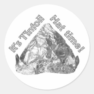Tinfoil Pet Tijd Ronde Sticker