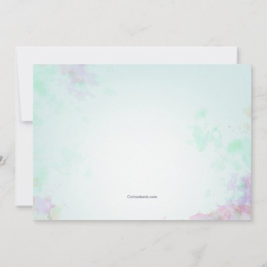 Tinge van Kleuren Bevestiging Uitnodiging (Achterkant)