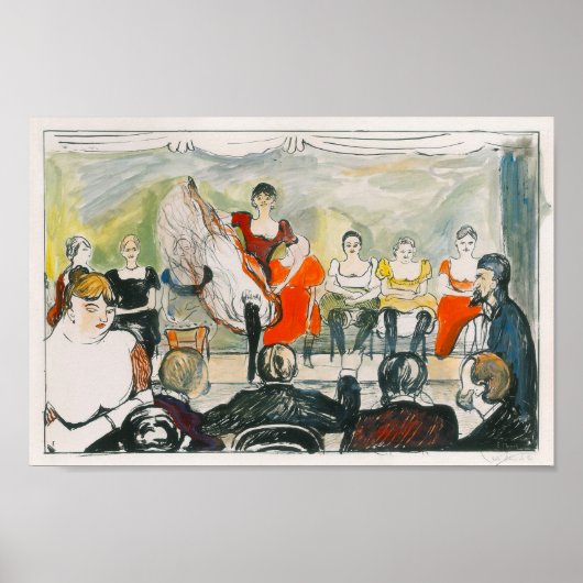 Tingletangle (1895) van Edvard Munch. Poster (Voorkant)