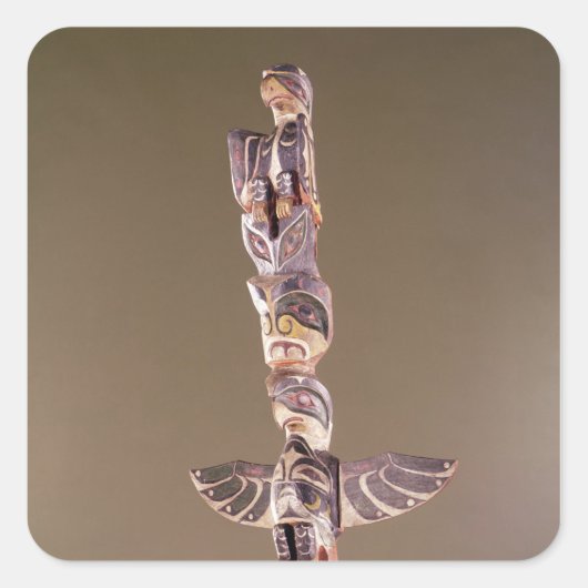 Tinglit Bird Clan totem poel Vierkante Sticker (Voorkant)