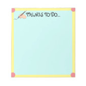 Tings te doen... Aangepast Notitieblok (Voorkant)