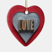 Tinhart liefde hartversiering keramisch ornament (Rechts)