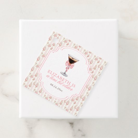 'Tini Beet Oudere Espresso Martini Coquette Verjaa Bedankjes Labels (In situ)