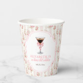'Tini Beet Oudere Espresso Martini Coquette Verjaa Papieren Bekers (Voorkant)