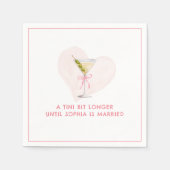 Tini beetje langer Vrijgezellenfeest Bow Trendy Ma Servet (Voorkant)