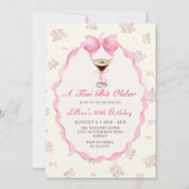 Tini beetje ouder Chic Martini Coquette verjaardag Kaart (Voorkant)