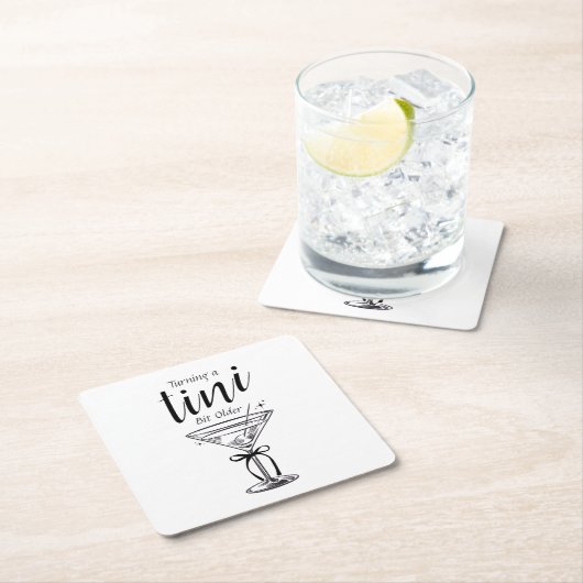 Tini beetje ouder - Classy Martini Theme Kartonnen Onderzetters (Insitu)