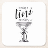 Tini beetje ouder - Classy Martini Theme Kartonnen Onderzetters (Voorkant)