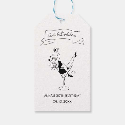 Tini beetje ouder Dirty Thirty Espresso Martini Cadeaulabel (Achterkant)