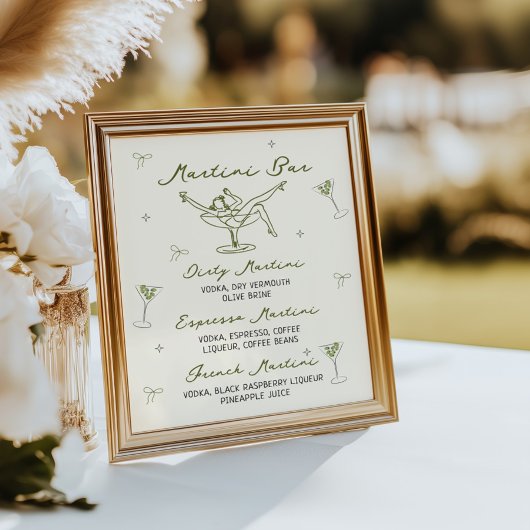 Tini beetje ouder eigenzinnige hand getekend Marti Poster