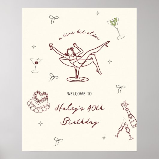 Tini beetje ouder eigenzinnige hand getrokken verj poster (Voorkant)