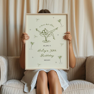 Tini beetje ouder eigenzinnige hand getrokken verj poster