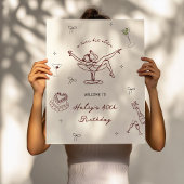 Tini beetje ouder eigenzinnige hand getrokken verj poster