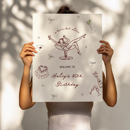 Tini beetje ouder eigenzinnige hand getrokken verj poster