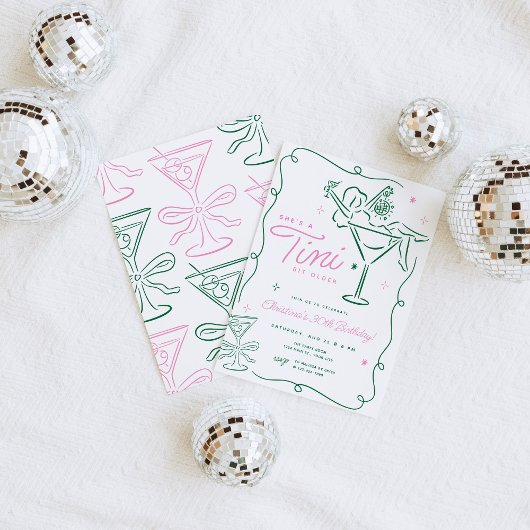 Tini beetje ouder grillige Martini verjaardag Kaart