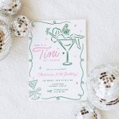 Tini beetje ouder grillige Martini verjaardag Kaart